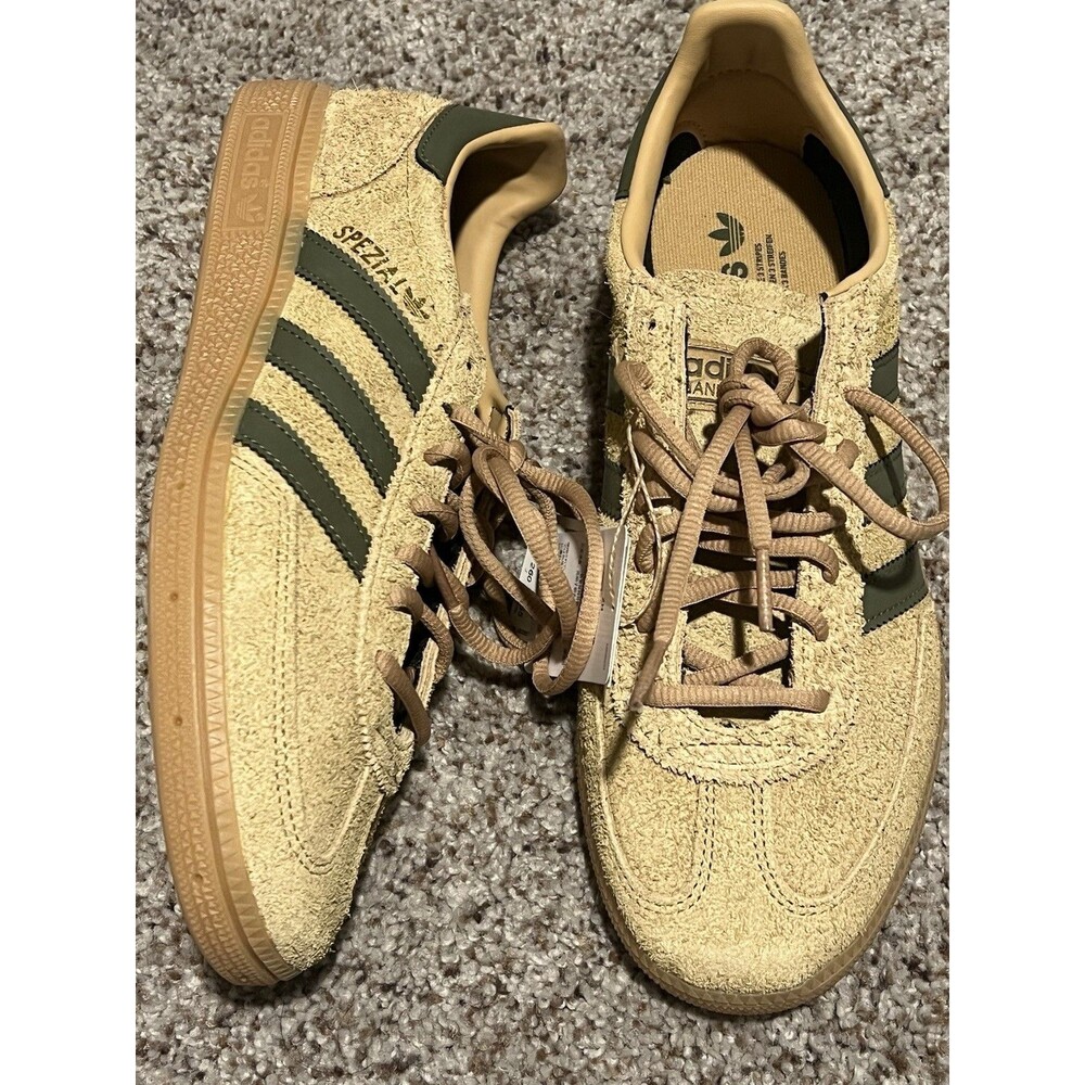 Adidas Handball Spezial [JQ8298] Golden Beige/Focus Olive/Gum  Sneakers Sz 8 Men
